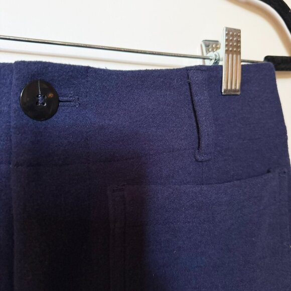 NWT Anthropologie Maeve Colette Brushed Knit Cropped Wide Leg Pants Navy 27 - Picture 10 of 12